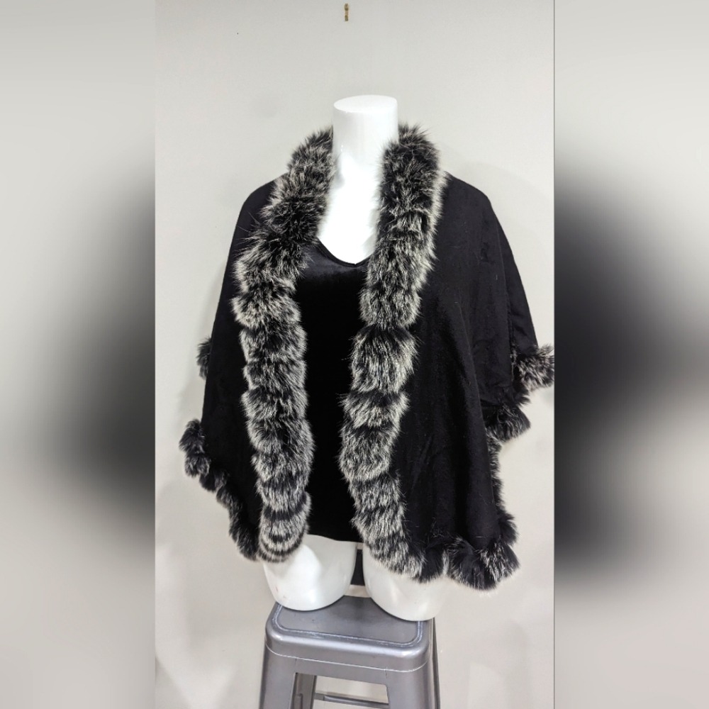 Cashmere & Fox Fur Shawl - High quality